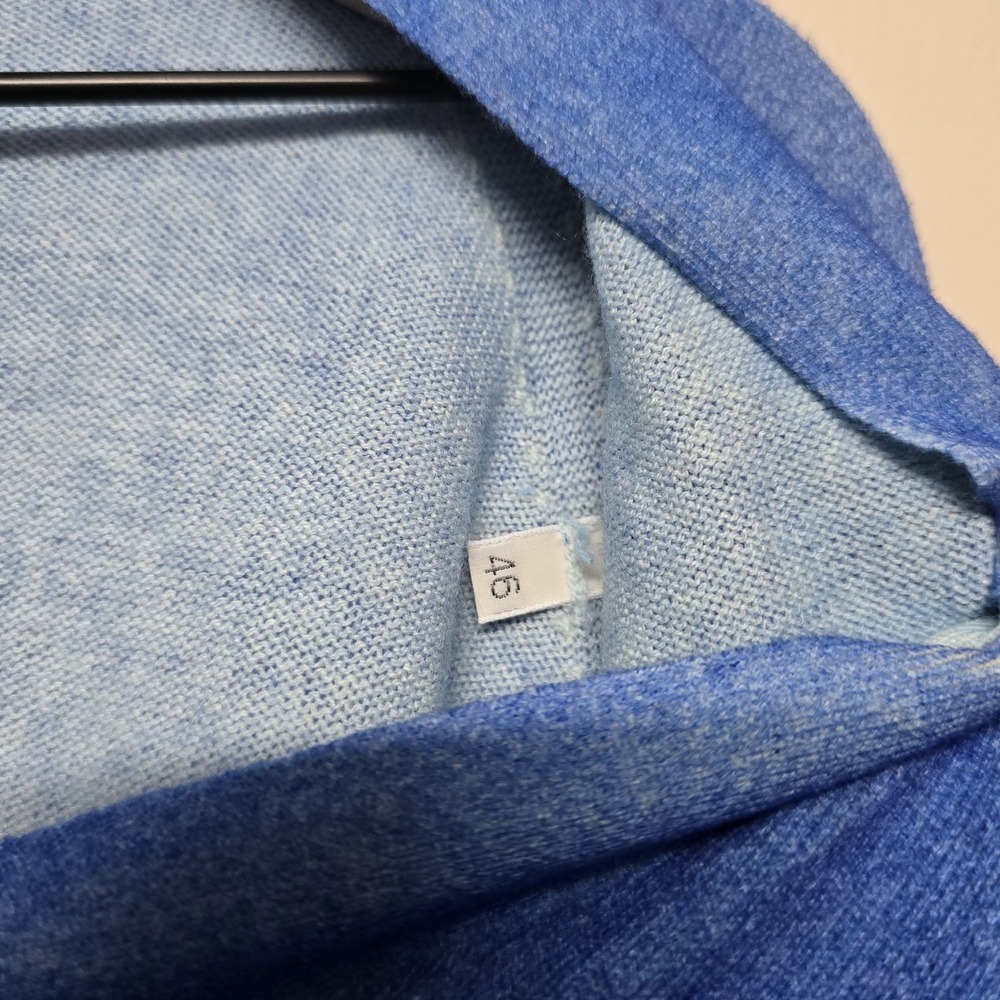 Gran Sasso Italy 100% Cashmere Twinset Cardigan & Sweater Blue Women's Size 46 - Picture 9 of 16